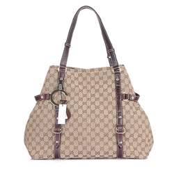 1:1 Gucci 247393 New Charlotte Large Tote Bags-Coffee Fabric - Click Image to Close